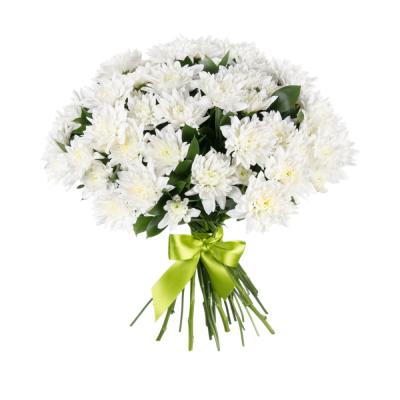 Букет «Белый ангел» – скульптурная чистота белых хризантем Ижевск Удмуртская Республика