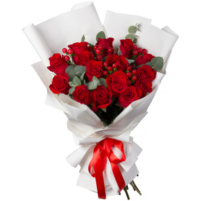 Букет «История любви» – 15 красных роз для вашей прекрасной истории Ижевск Удмуртская Республика