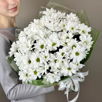 Букет «Мечты о лете» – свежесть белых хризантем Ижевск Удмуртская Республика