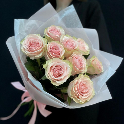 Букет из 9 розовых роз – нежность в каждом лепестке Ижевск Удмуртская Республика