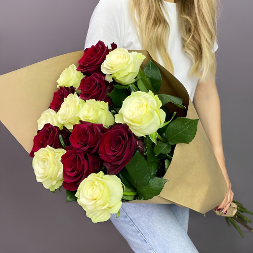 Букет «Инь-Ян» – гармония страсти и чистоты Ижевск Удмуртская Республика